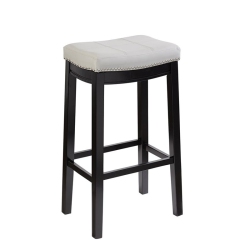 LINON Claridge 32" Wood Bar Stool In In Gray