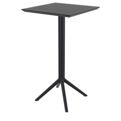 COMPAMIA Sky 24 Inch Square Folding Bar Table In Finish In Black