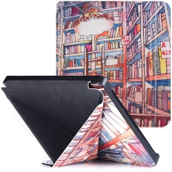 HLD Kobo Libra 2 Case (2021 Released, Model N418) - Premium Pu Leather Origami Stand Protective Cover With Auto Wake/sleep (Bookstore)