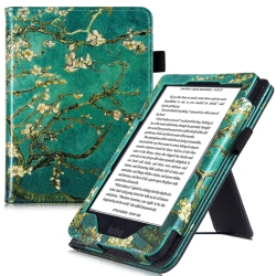 HLD Bozhuorui Stand Case for Kobo Clara HD Ereader (Model N249 - 2018 Release) - Premium Pu Leather Protective Sleeve Cover With