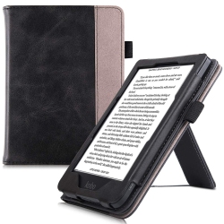HLD Bozhuorui Stand Case for Kobo Clara HD Ereader (Model N249 - 2018 Release) - Premium Pu Leather Protective Sleeve Cover With