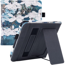 HLD Bozhuorui Kobo Libra 2 Ereader Case With Stand (2021 Released, Model N418) - Premium Pu Leather Cover With Hand Strap And Au