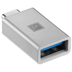INSIGNIA - Platinum Pt-Pacac USB-C to USB-A Adapter In Grey