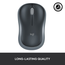 Logitech M185 Wireless Mouse, 2.4GHz with USB Mini Receiver, 12-Month  Battery Life, 1000 DPI Optical Tracking, Ambidextrous PC/Mac/Laptop - Swift  Gray