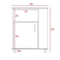 TUHOME FURNITURE Tuhome Modern Engineered Wood Kit Lower Microwave Cabinet In Black