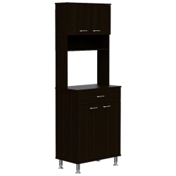 TUHOME FURNITURE Tuhome Della 60 Kitchen Pantry Engineered Wood Pantries In In Black