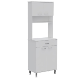 TUHOME FURNITURE Tuhome Della 60 Kitchen Pantry Engineered Wood Pantries In In White