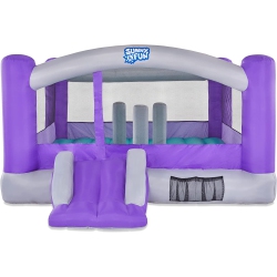 SUNNY & FUN Inflatable Bounce House | Giant 12X10.5 Feet Blow-Up Jump Bouncy Castle for Kids \w Air Blower, Stakes & Repair Kit | Easy Set Up For