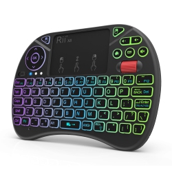 HLD (New Backlit)Rii I8X Wireless Keyboard, Android Tv Box Remote Keyboard, Touchpad Mini Keyboard, Scroll Button Keyboard, Handh
