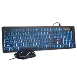 HLD Rii RGB Keyboard And Mouse Rk105, Wired Keyboard And Mouse Combo, USB Keyboard And Mouse Set, Quiet Input Gaming Keyboard, Opt