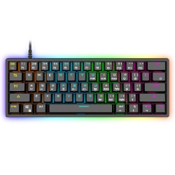 HLD 60% Mechanical Gaming Keyboard - 61 Keys USB Ergonomic Keyboard With 9 Colors RGB Adjustable Backlights Compatible With All