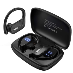 HLD Wireless Earbuds Occiam Bluetooth Headphones 48H Play Back Earphones In Ear Waterproof With Microphone Led Display for Sport