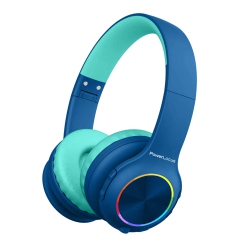 HLD Powerlocus Pled Kids Headphones, Bluetooth Headphones Over Ear for Kids With Led Lights, 94Db Volume Limited, Foldable With