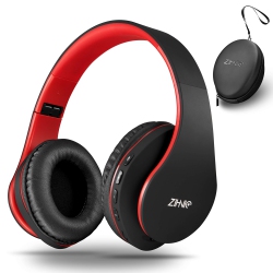 HLD Bluetooth Over-Ear Headset With Deep Bass, Foldable Wireless And Wired Stereo Headphones Buit In Mic for Cell Phone, PC, Tv