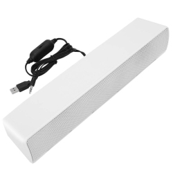 HLD PC Soundbar Speaker, USB Wired Computer Speaker With 3.5MM Aux, Portable Stereo Soundbar Subwoofer for Tv PC Laptop Desktop