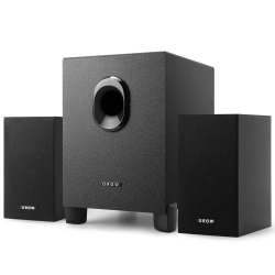 HLD New USB-Powered 2.1 Multimedia Speakers System With Subwoofer, 16W Computer Speakers, Strong Bass, 3.5MM Audio Inputs, Great for PC/ps4/tv (Wooden)