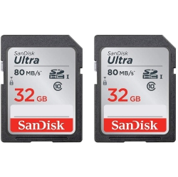 SANDISK 2-Pack 32GB Ultra Sdhc Memory Card - (Sdsdunc-032G-Gn6In)
