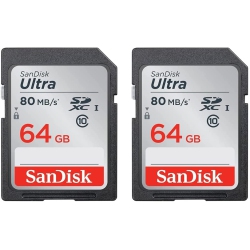 SANDISK 2-Pack 64GB Ultra Sdxc Memory Card - (Sdsdunc-064G-Gn6In)