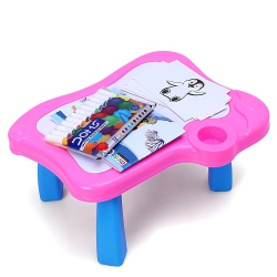 ISTAR 2 In 1 My First Painting Desk Drawing Project Table Kids Learning Painting Project Table for Boys Girls