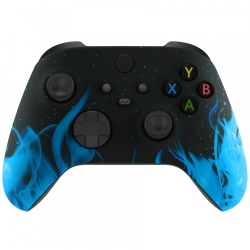 MODDEDZONE "blue Fire" Un-Modded Custom Controller Compatible With Xbox One S/x Unique Design (With 3.5 Jack)