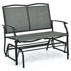 SLICKBLUE Iron Patio Rocking Chair for Outdoor Backyard And Lawn-Gray