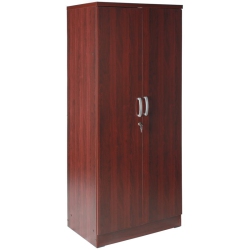 BETTER HOME PRODUCTS Harmony Wood Two Door Armoire Wardrobe Cabinet In In Mahogany