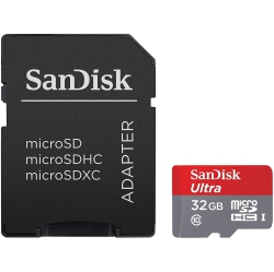 SANDISK 32GB Ultra Micro Sdhc Memory Card - (Sdsqunc-032G-Gn6Ma) + Adapter