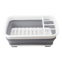 ITY INTERNATIONAL - Collapsible Dish Rack, 14.5" X 12.25" X 5" In Gray