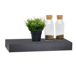 ITY INTERNATIONAL - Mini Individual Wooden Floating Shelf, 16" X 5.1" X 1.5" In Black