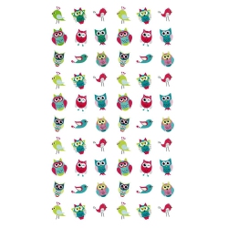 ITY INTERNATIONAL - Peva Shower Curtain, 71" X 71", Owls Pattern