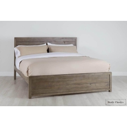 RUSTIC CLASSICS Whistler Reclaimed Wood Platform Bed In (King) In Grey