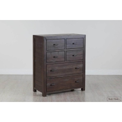 RUSTIC CLASSICS Whistler Reclaimed Wood 6 Drawer Chest In In Brown