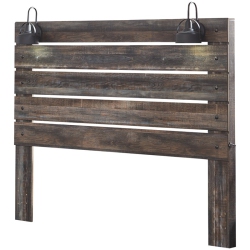 ASHLEY FURNITURE Drystan King Slat Panel Headboard With Sconces