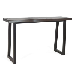 STEVE SILVER COMPANY Jennings Cherry And Ebony Solid Wood Live Edge Sofa Bar Table