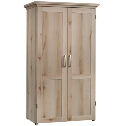 PEMBERLY ROW Wooden Multi-Purpose Storage Craft Armoire In Pacific Maple