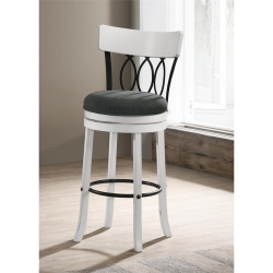 FURNITURE OF AMERICA Beka Wood 29-Inch Swivel Bar Stool In Sea (Set Of 2) In White