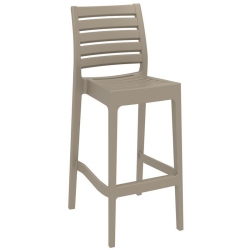 COMPAMIA Ares 29.5" Outdoor Bar Stool In Taupe