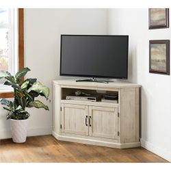 MARTIN SVENSSON HOME Rustic Corner 50" Solid Wood Tv Stand In White