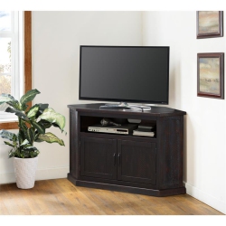 MARTIN SVENSSON HOME Rustic Corner 50" Solid Wood Tv Stand Espresso