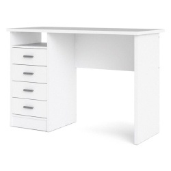 TVILUM CANADA Tvilum Warner Contemporary 4 Drawer Writing Desk In In White
