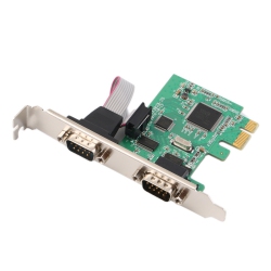 AXGEAR High Speed 2 Port Rs-232 Rs232 Serial Port Com to PCi-E PCi Express Card