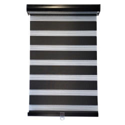 ITY INTERNATIONAL Ity Olivia Stone 60" X 84" Alternate Zebra Blinds Window Shade Cordless In Black