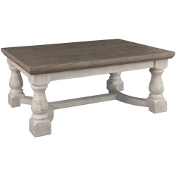 ASHLEY FURNITURE Havalance Coffee Table In Gray And In White