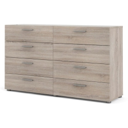 ATLIN DESIGNS Modern 8 Drawer Double Dresser In Truffle