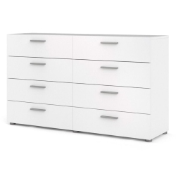 ATLIN DESIGNS Modern 8 Drawer Double Dresser In In White