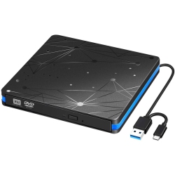 ALBERTATECH External CD/dvd Drive, USB 3.0 Portable DVD/cd-Rw Drive Reader High Speed Data Transfer CD/dvd Drive
