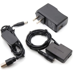 ALBERTATECH 5V-8.4V USB Ca Power Adapter Supply Ack-E18 + 5V3A Charger Cable + Dr-E18 Dummy Battery Dc Grip for Canon Eos 750D