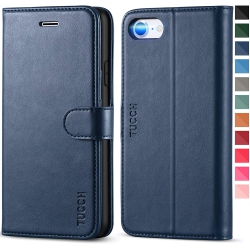 ALBERTATECH Iphone Se 2020 Case, Premium Leather Iphone 8 Wallet Folio Case With Id Card Slots Magnetic Closure + Flexible