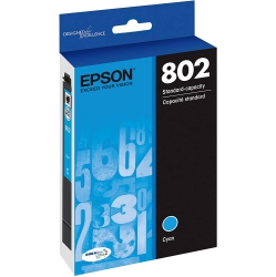 ALBERTATECH Epson 802 Durabrite Ultra Standard Capacity Cartridge Ink (T802220) In Cyan