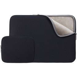 ALBERTATECH 11 Inch Laptop Sleeve Case Soft Fluffy Lining Bag With Accessories Pouch, Compatible With 11.6" Macbook Air